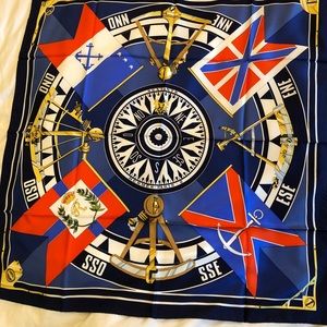 Hermès Sextants Vintage silk scarf